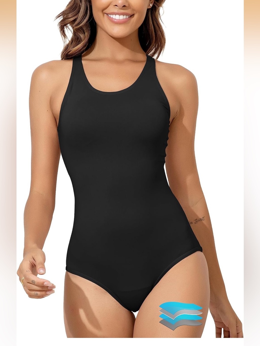 Classic Black One-Piece Swimsuit for Women